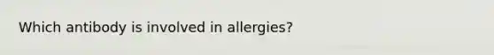 Which antibody is involved in allergies?