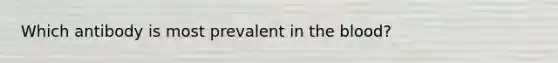 Which antibody is most prevalent in the blood?