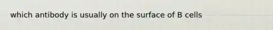 which antibody is usually on the surface of B cells