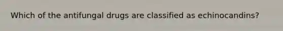 Which of the antifungal drugs are classified as echinocandins?