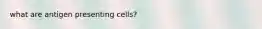 what are antigen presenting cells?