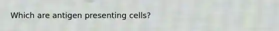 Which are antigen presenting cells?