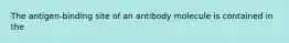 The antigen-binding site of an antibody molecule is contained in the