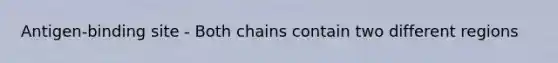 Antigen-binding site - Both chains contain two different regions