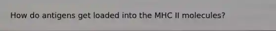 How do antigens get loaded into the MHC II molecules?