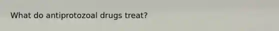 What do antiprotozoal drugs treat?