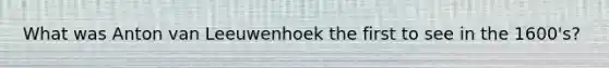 What was Anton van Leeuwenhoek the first to see in the 1600's?