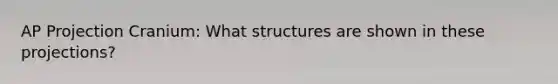 AP Projection Cranium: What structures are shown in these projections?