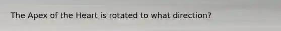 The Apex of the Heart is rotated to what direction?