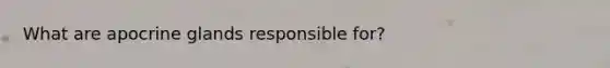 What are apocrine glands responsible for?