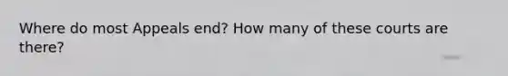 Where do most Appeals end? How many of these courts are there?