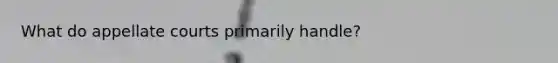 What do appellate courts primarily handle?
