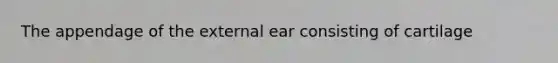 The appendage of the external ear consisting of cartilage