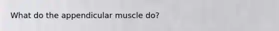 What do the appendicular muscle do?