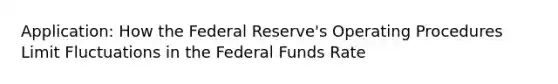 Application: How the Federal Reserve's Operating Procedures Limit Fluctuations in the Federal Funds Rate