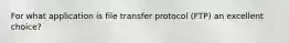 For what application is file transfer protocol (FTP) an excellent choice?