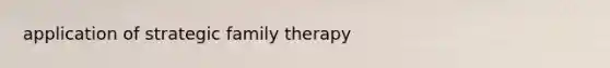 application of strategic <a href='https://www.questionai.com/knowledge/kTFSmi6TX8-family-therapy' class='anchor-knowledge'>family therapy</a>