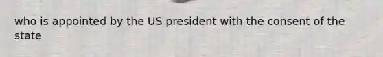 who is appointed by the US president with the consent of the state