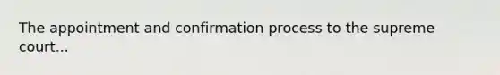 The appointment and confirmation process to the supreme court...