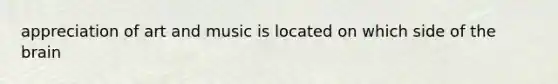 appreciation of art and music is located on which side of the brain