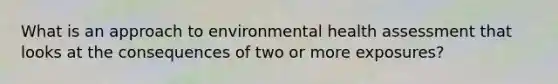 What is an approach to environmental health assessment that looks at the consequences of two or more exposures?