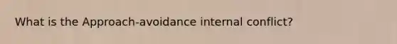 What is the Approach-avoidance internal conflict?