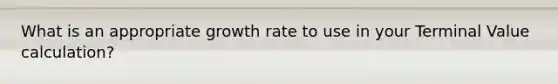 What is an appropriate growth rate to use in your Terminal Value calculation?