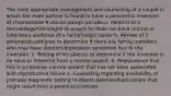 The most appropriate management and counseling of a couple in whom the male partner is found to have a pericentric inversion of chromosome 9 should always include a. Referral to a Hematology/Oncologist to assure he does not have clinical or laboratory evidence of a hematologic tumor b. Review of 3 generation pedigree to determine if there are family members who may have deletion/duplication syndrome due to the inversion. c. Testing of his parents to determine if the inversion is de novo or inherited from a normal parent. d. Reassurance that this is a common normal variant that has not been associated with reproductive failure e. Counseling regarding availability of prenatal diagnostic testing to detect deletion/duplications that might result from a parental inversion.