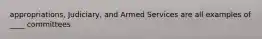 appropriations, Judiciary, and Armed Services are all examples of ____ committees