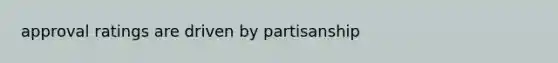 approval ratings are driven by partisanship