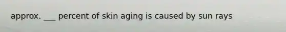 approx. ___ percent of skin aging is caused by sun rays