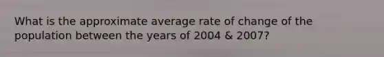 What is the approximate average rate of change of the population between the years of 2004 & 2007?