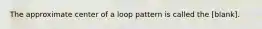 The approximate center of a loop pattern is called the [blank].