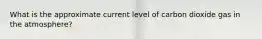 What is the approximate current level of carbon dioxide gas in the atmosphere?