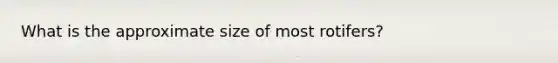 What is the approximate size of most rotifers?