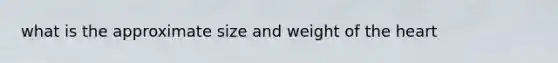 what is the approximate size and weight of the heart