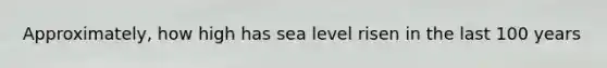 Approximately, how high has sea level risen in the last 100 years