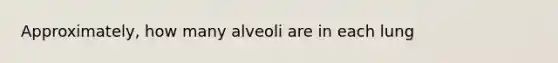 Approximately, how many alveoli are in each lung