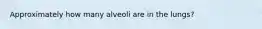 Approximately how many alveoli are in the lungs?