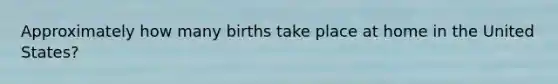 Approximately how many births take place at home in the United States?