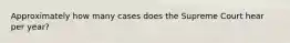 Approximately how many cases does the Supreme Court hear per year?