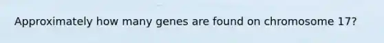 Approximately how many genes are found on chromosome 17?