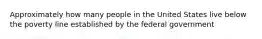 Approximately how many people in the United States live below the poverty line established by the federal government