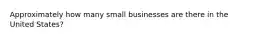 Approximately how many small businesses are there in the United States?