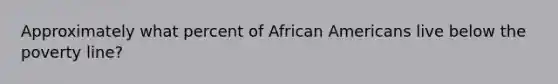 Approximately what percent of African Americans live below the poverty line?