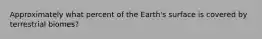 Approximately what percent of the Earth's surface is covered by terrestrial biomes?