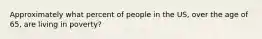 Approximately what percent of people in the US, over the age of 65, are living in poverty?