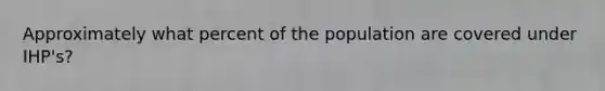 Approximately what percent of the population are covered under IHP's?