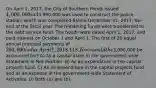 On April 1, 2017, the City of Southern Ponds issued 4,000,000 in 4% general obligation, tax supported bonds at 101 for the purpose of constructing a new police station. The premium was transferred to a debt service fund. A total of3,990,000 was used to construct the police station, which was completed before December 31, 2017, the end of the fiscal year. The remaining funds were transferred to the debt service fund. The bonds were dated April 1, 2017, and paid interest on October 1 and April 1. The first of 20 equal annual principal payments of 200,000 is due April 1, 2018. 118. How would the3,990,000 be accounted for? A) As a capital asset in the government-wide Statement of Net Position. B) As an expenditure in the capital projects fund. C) As an expenditure in the capital projects fund and as an expense in the government-wide Statement of Activities. D) Both (a) and (b).