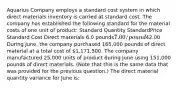 Aquarius Company employs a standard cost system in which direct materials inventory is carried at standard cost. The company has established the following standard for the material costs of one unit of product: Standard Quantity StandardPrice Standard Cost Direct materials 6.0 pounds7.00/pound42.00 During June, the company purchased 165,000 pounds of direct material at a total cost of 1,171,500. The company manufactured 25,000 units of product during June using 151,000 pounds of direct materials. (Note that this is the same data that was provided for the previous question.) The direct material quantity variance for June is: